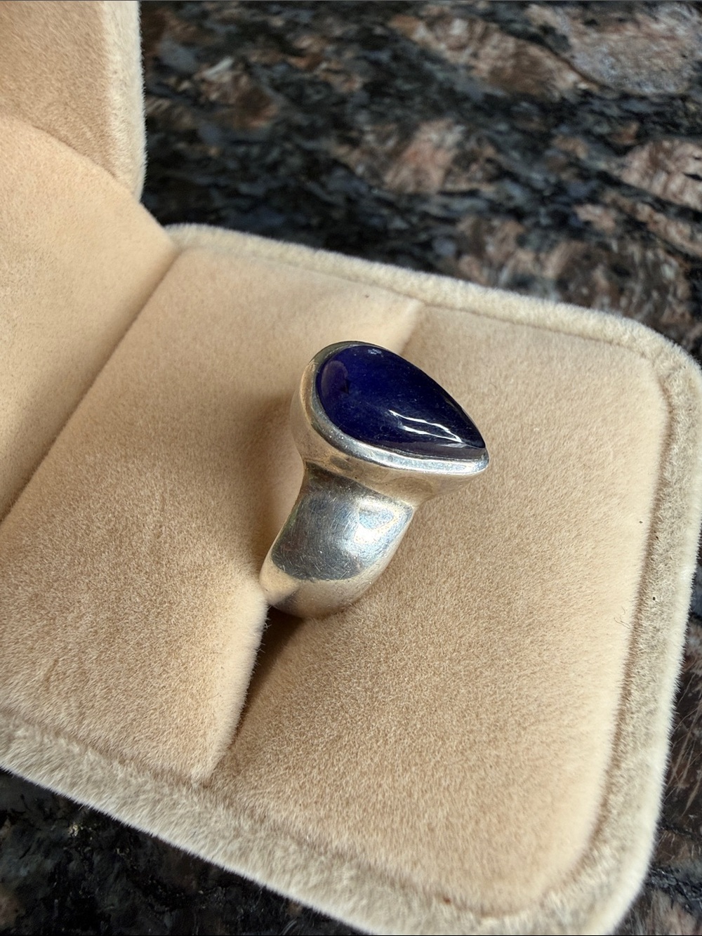 Sterling Silver Sapphire Ring - Picture 2 of 7